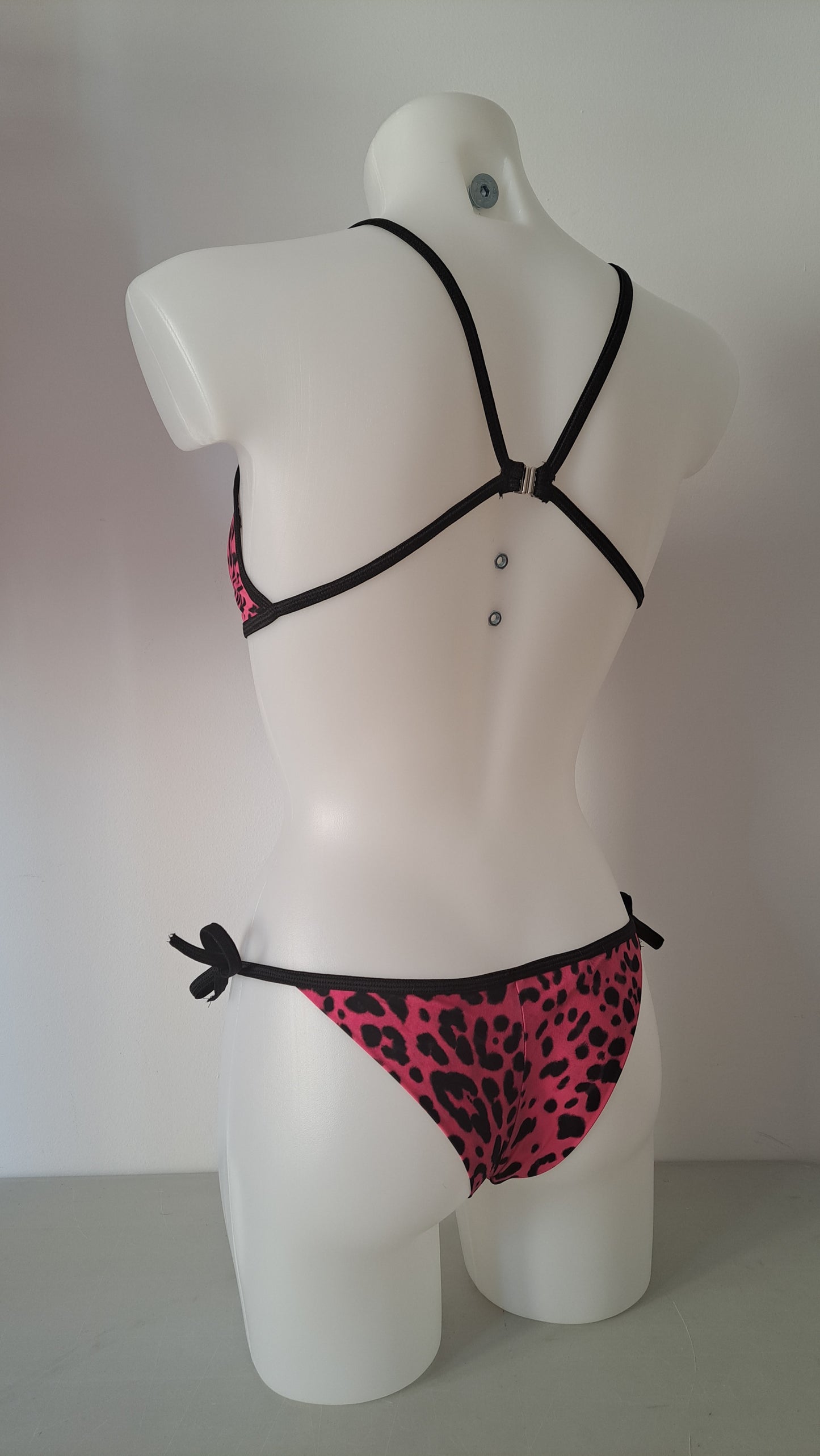Completo liv laccetti beach lace maculato fucsia - Flamingo pole wear