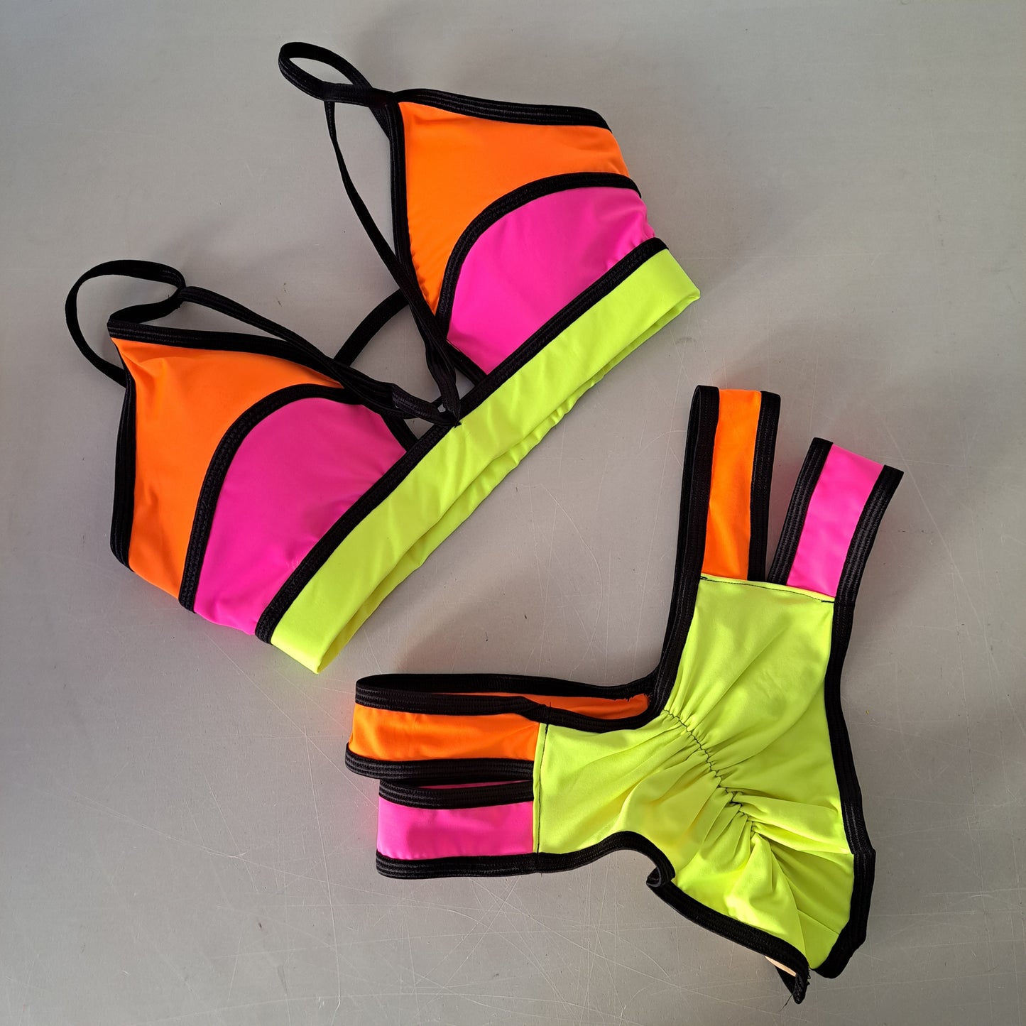 Completo ville stripe fluo - Flamingo pole wear