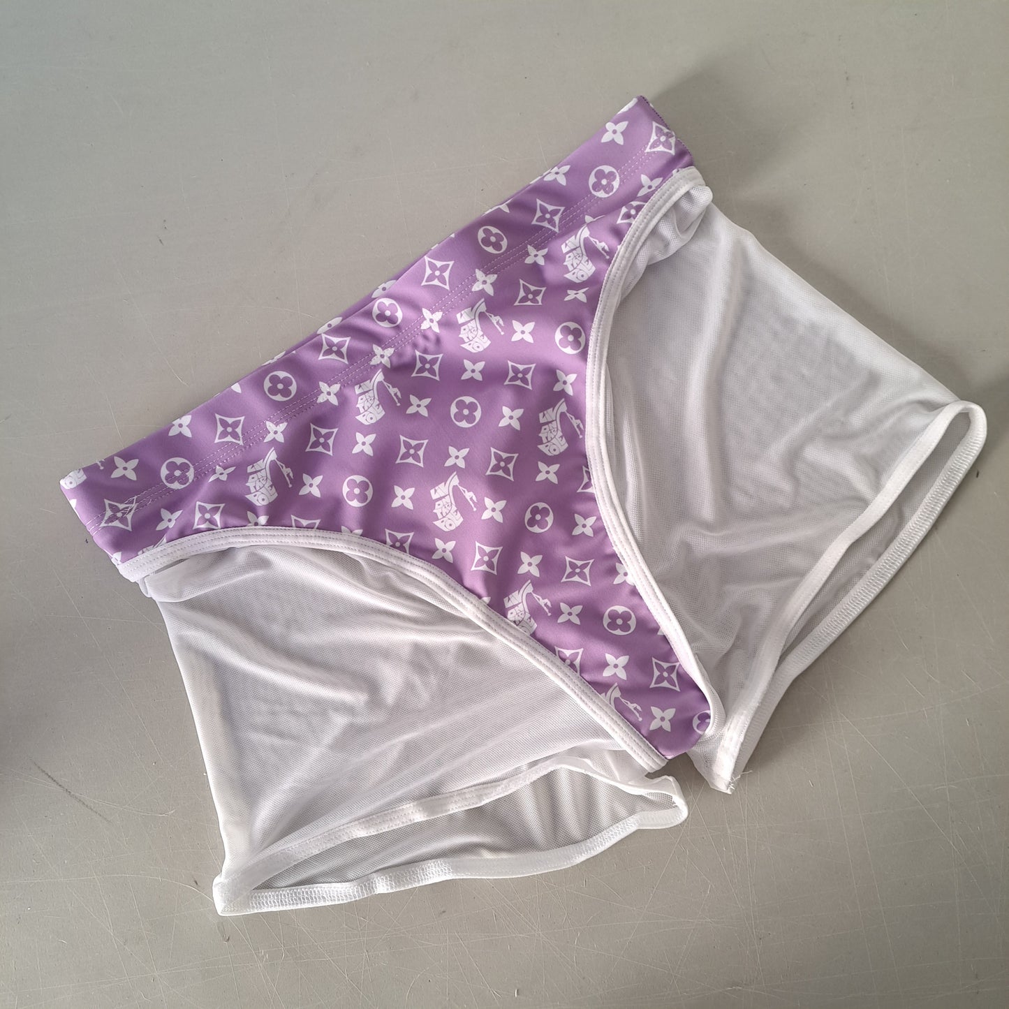 Slip shorty string Liv lillá - Flamingo pole wear