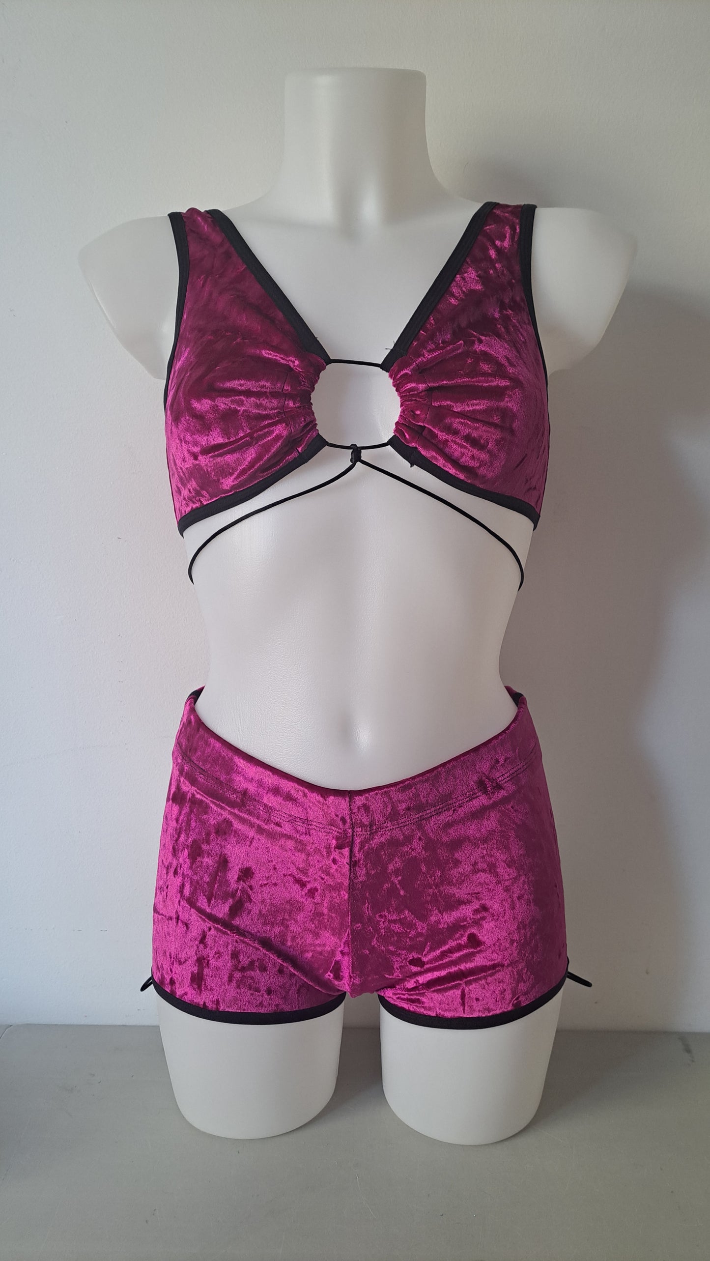 Slip erika velluto magenta