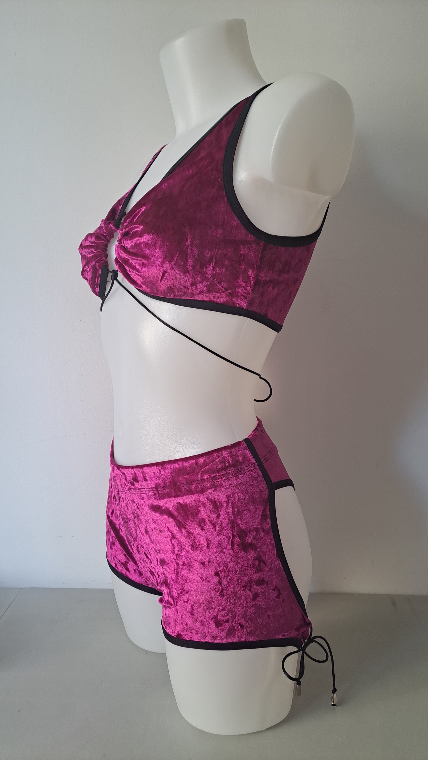 Slip erika velluto magenta