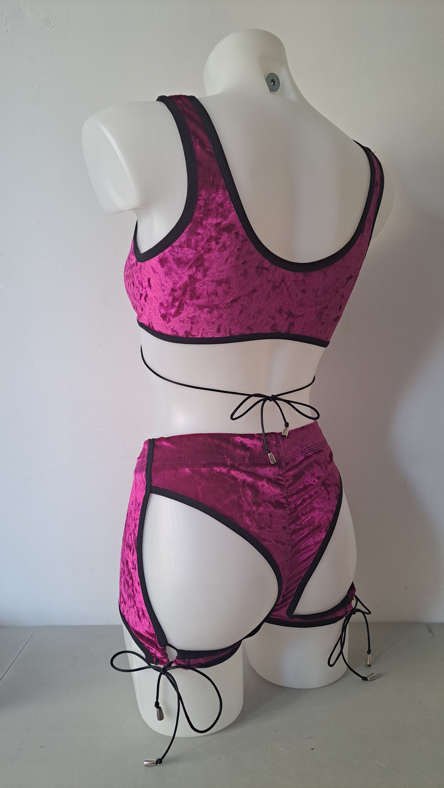 Slip erika velluto magenta