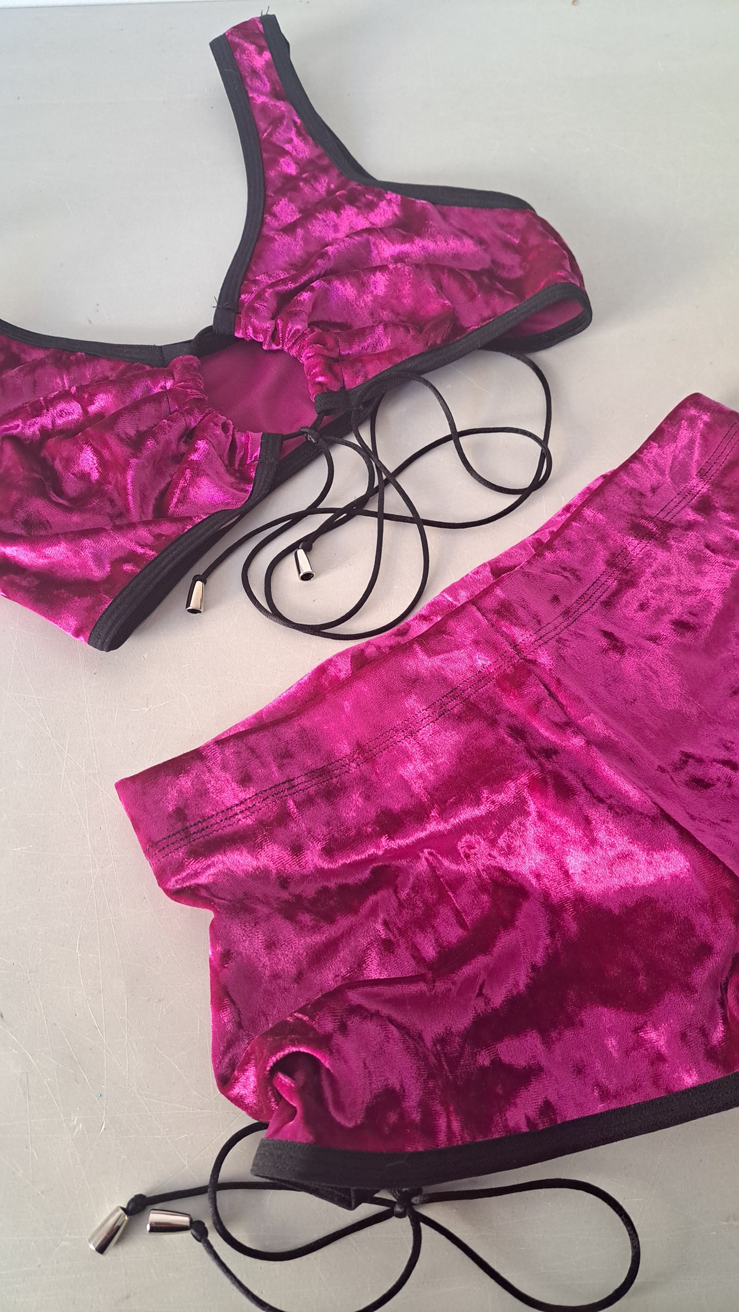 Slip erika velluto magenta