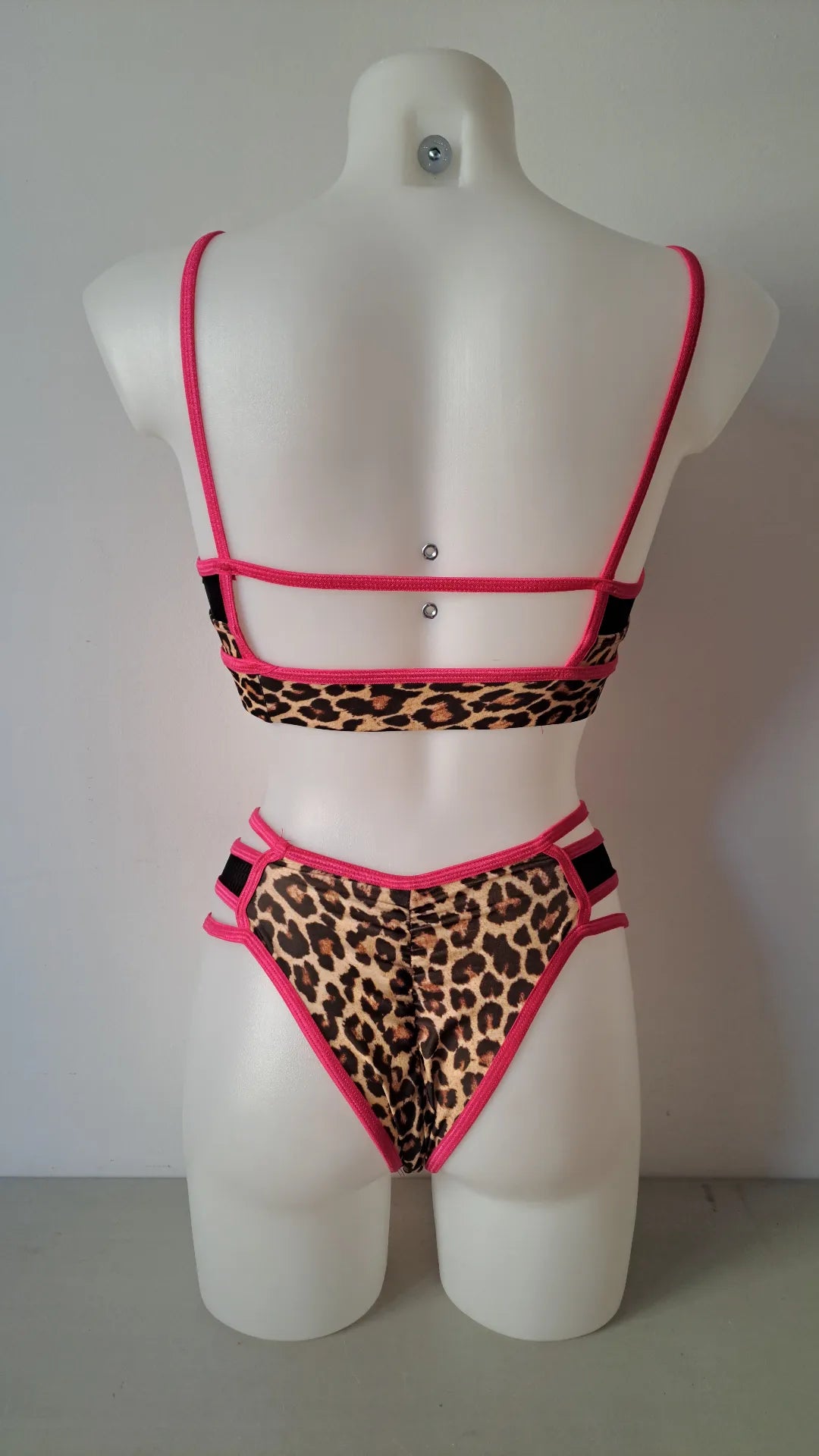 Completo ville/band maculato/fucsia