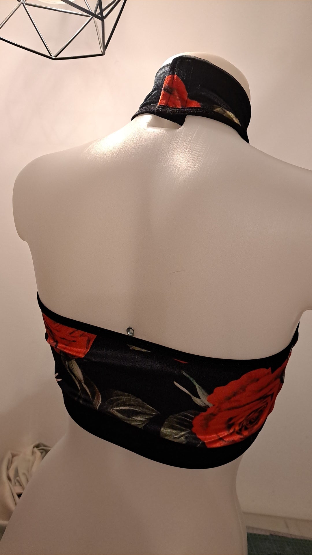 Top ingrid velluto rose