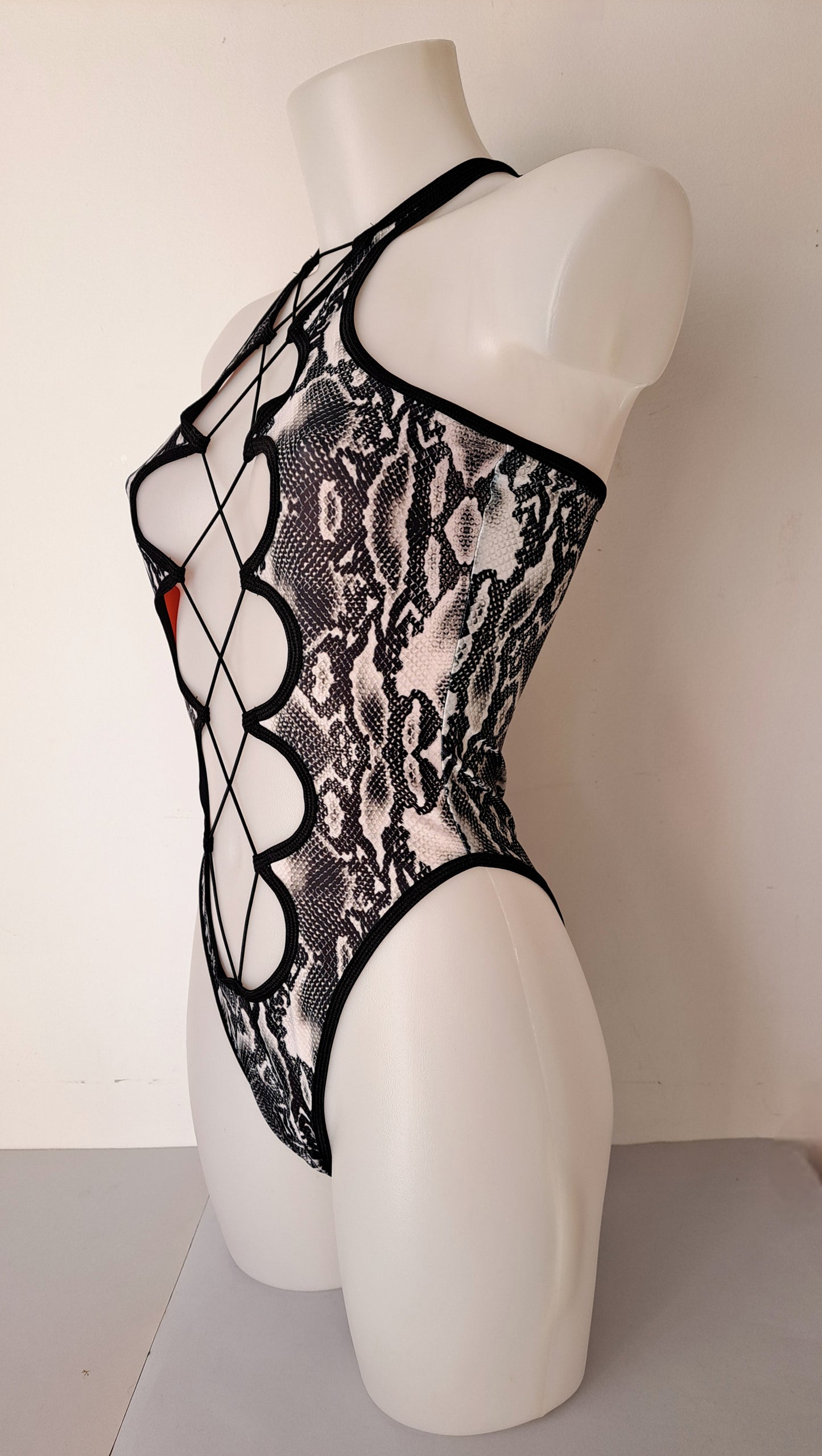 Body Hole pitonato nero bianco