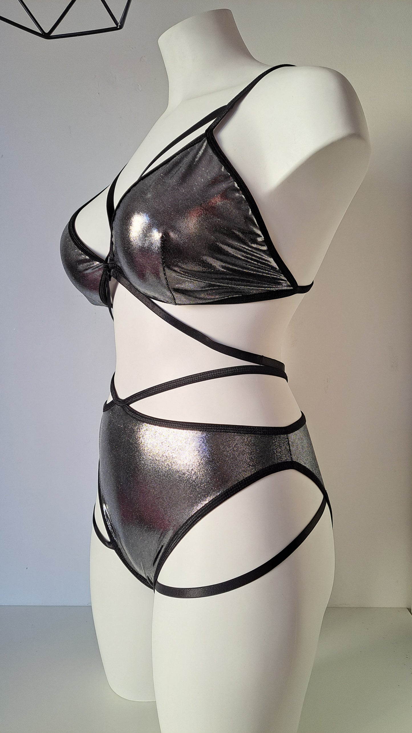 Completo liv high cut harness metal grigio
