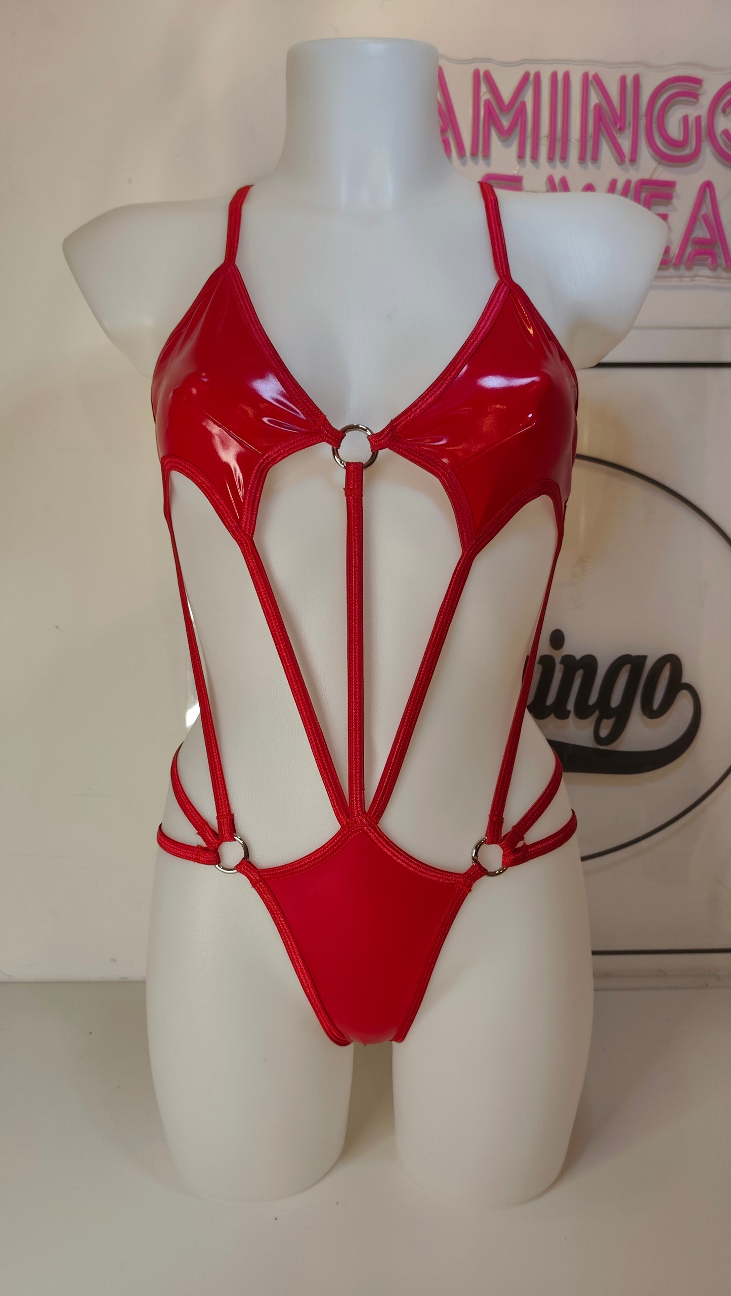 Body fake latex rosso (sample)