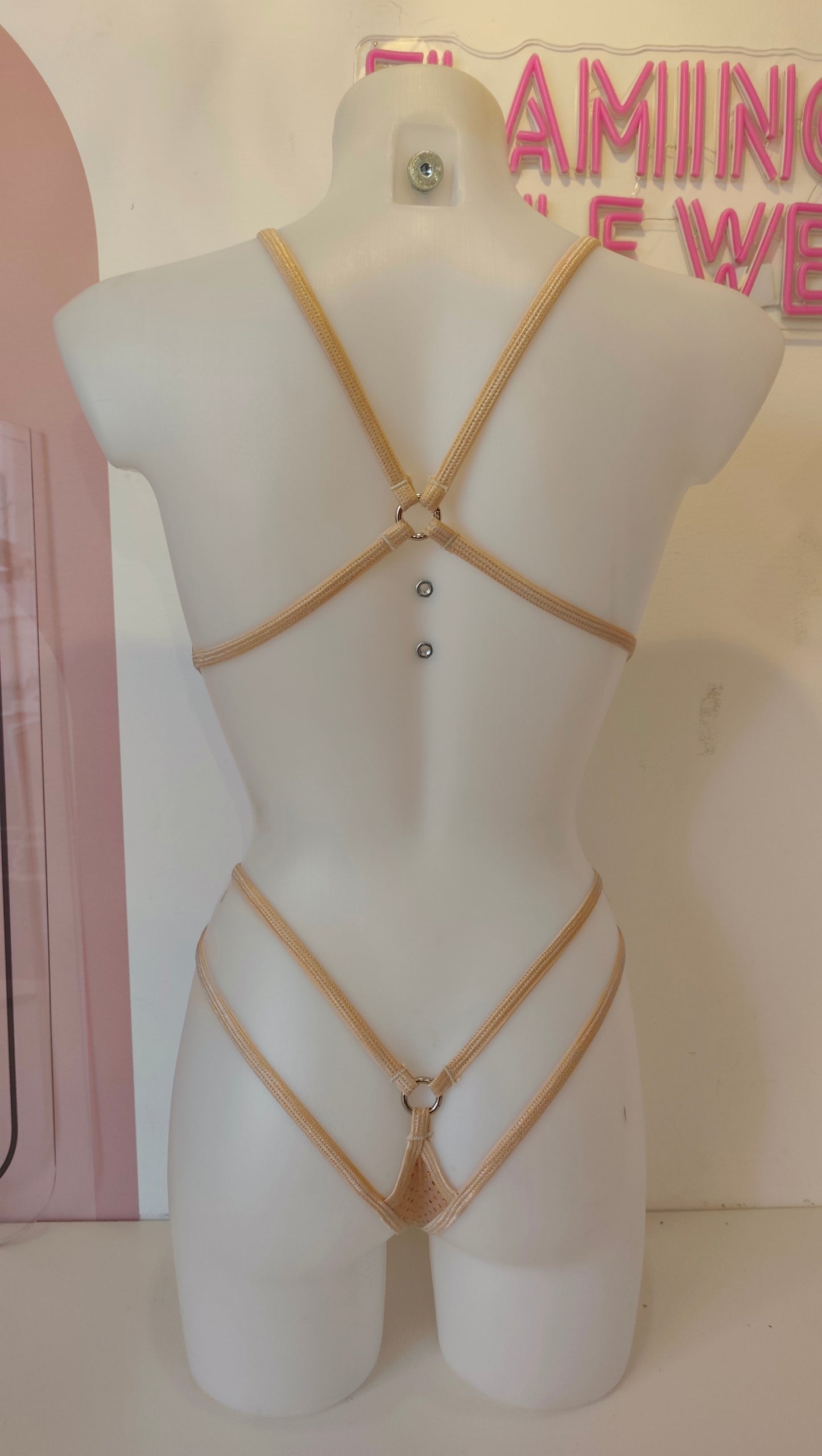 Body fake pailettes oro (sample)