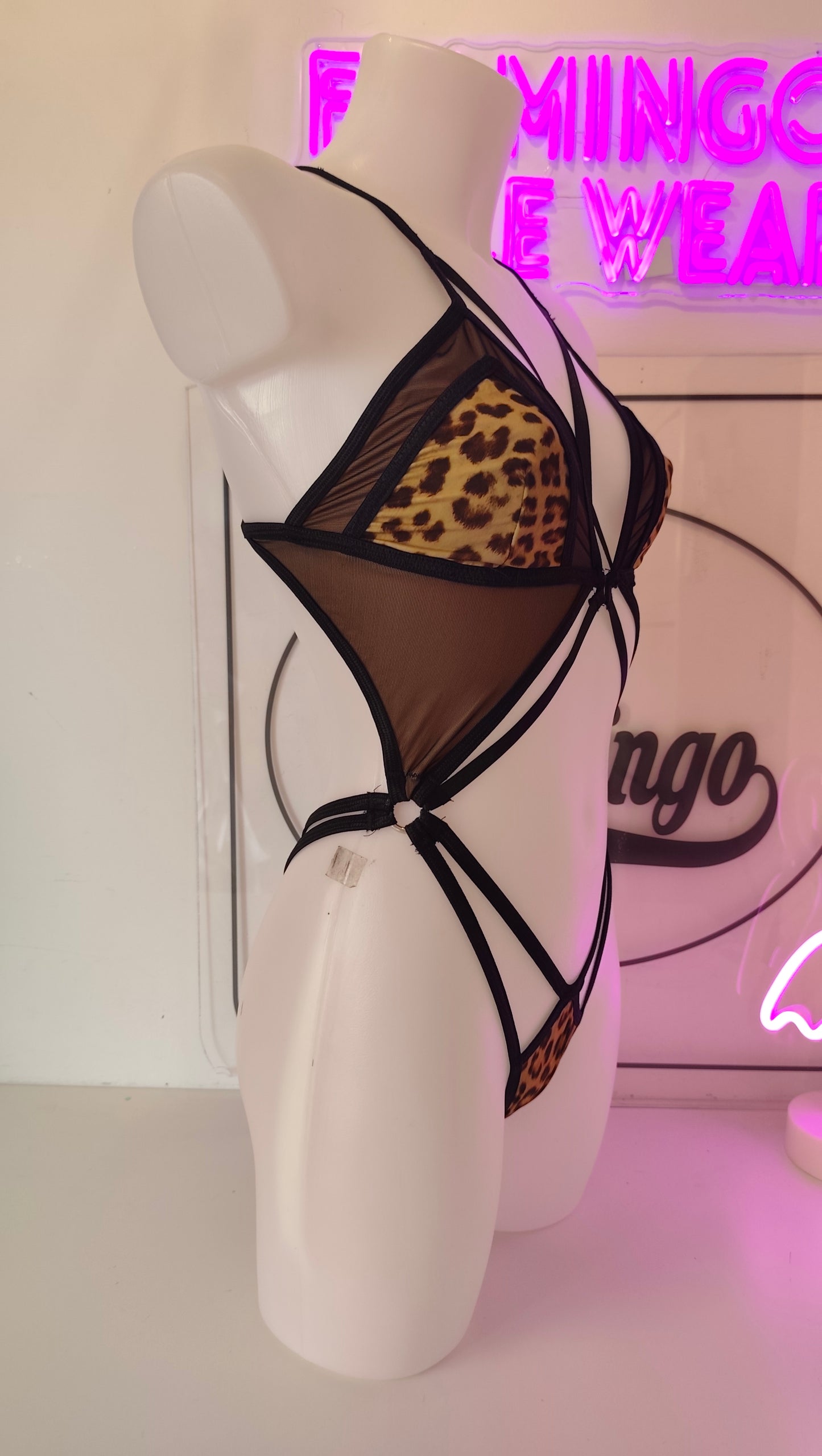 Body Tatiana patch maculato tulle nero (sample)