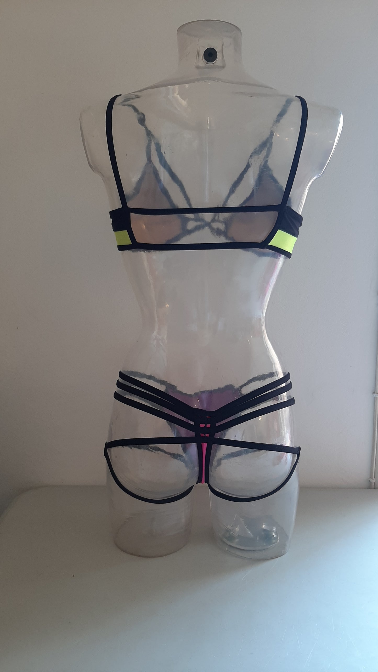 Completo miami harness fluo/nero - Flamingo pole wear