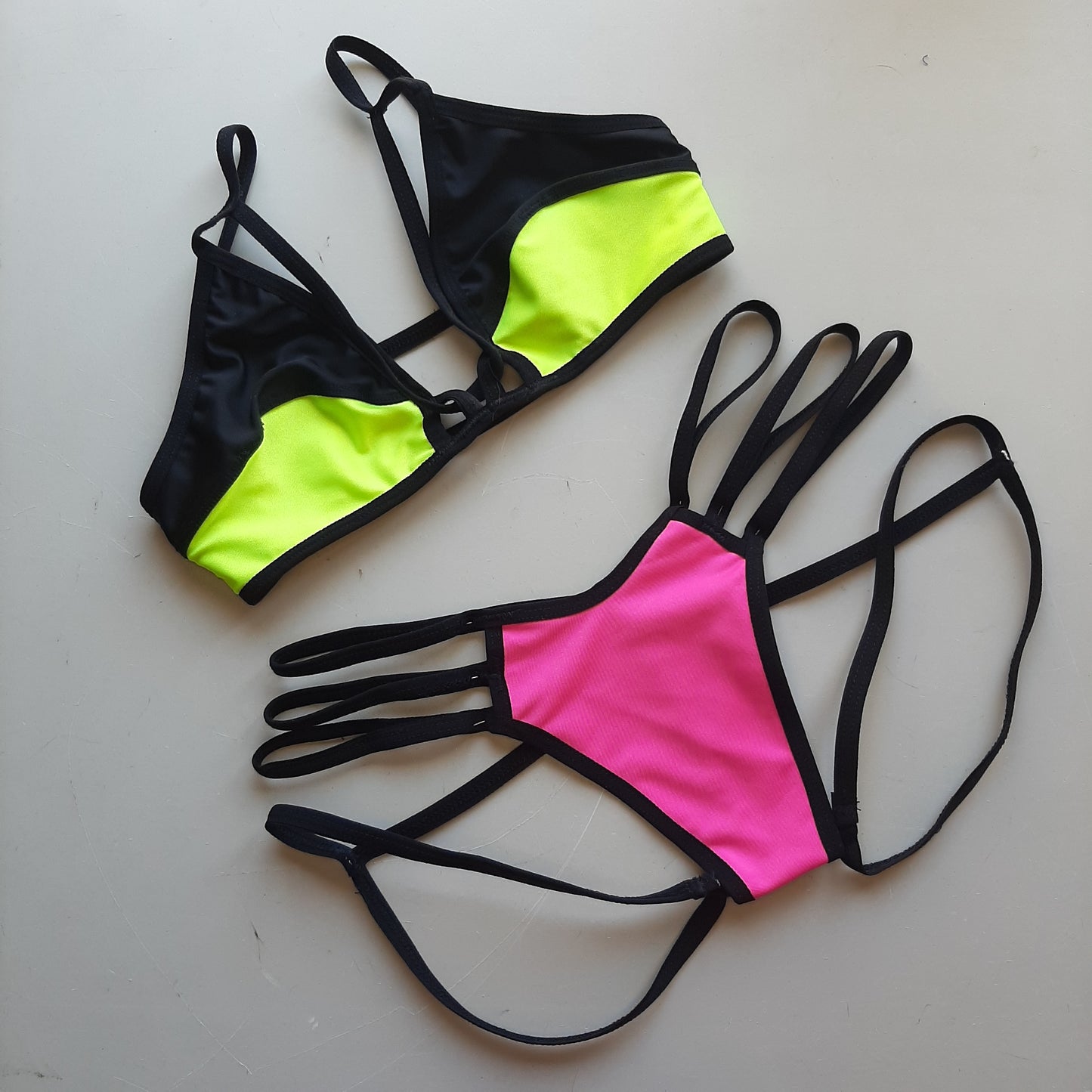 Completo miami harness fluo/nero - Flamingo pole wear