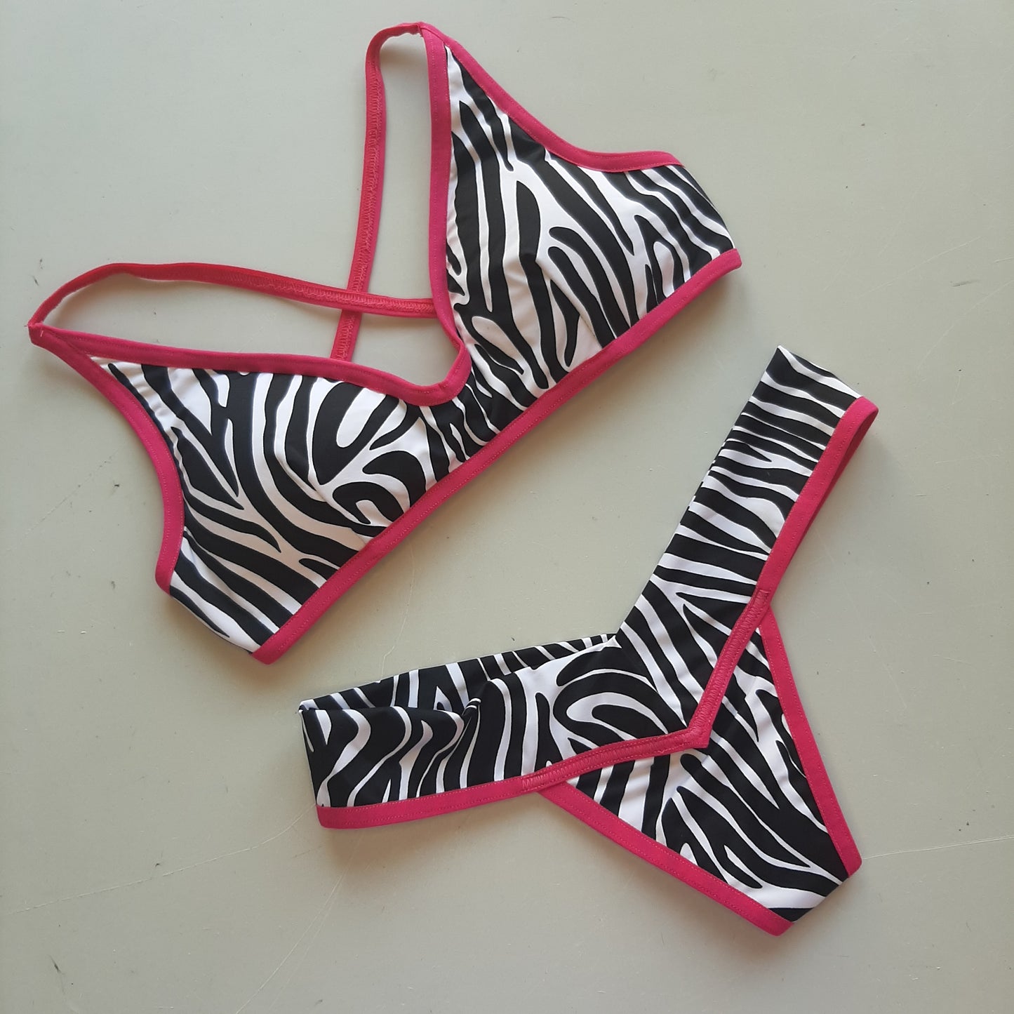 Completo naele miami zebra / fucsia - Flamingo pole wear