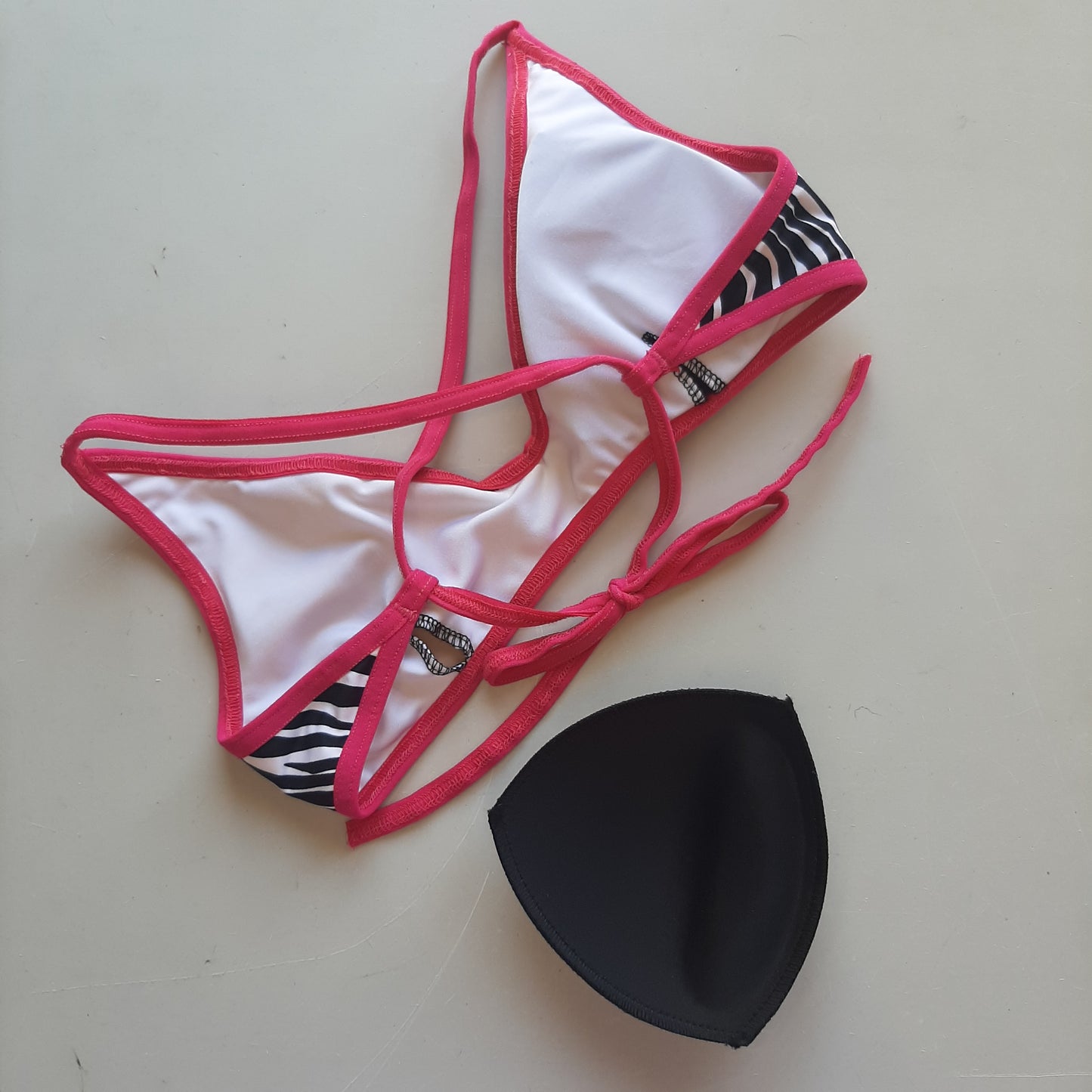 Completo naele miami zebra / fucsia - Flamingo pole wear