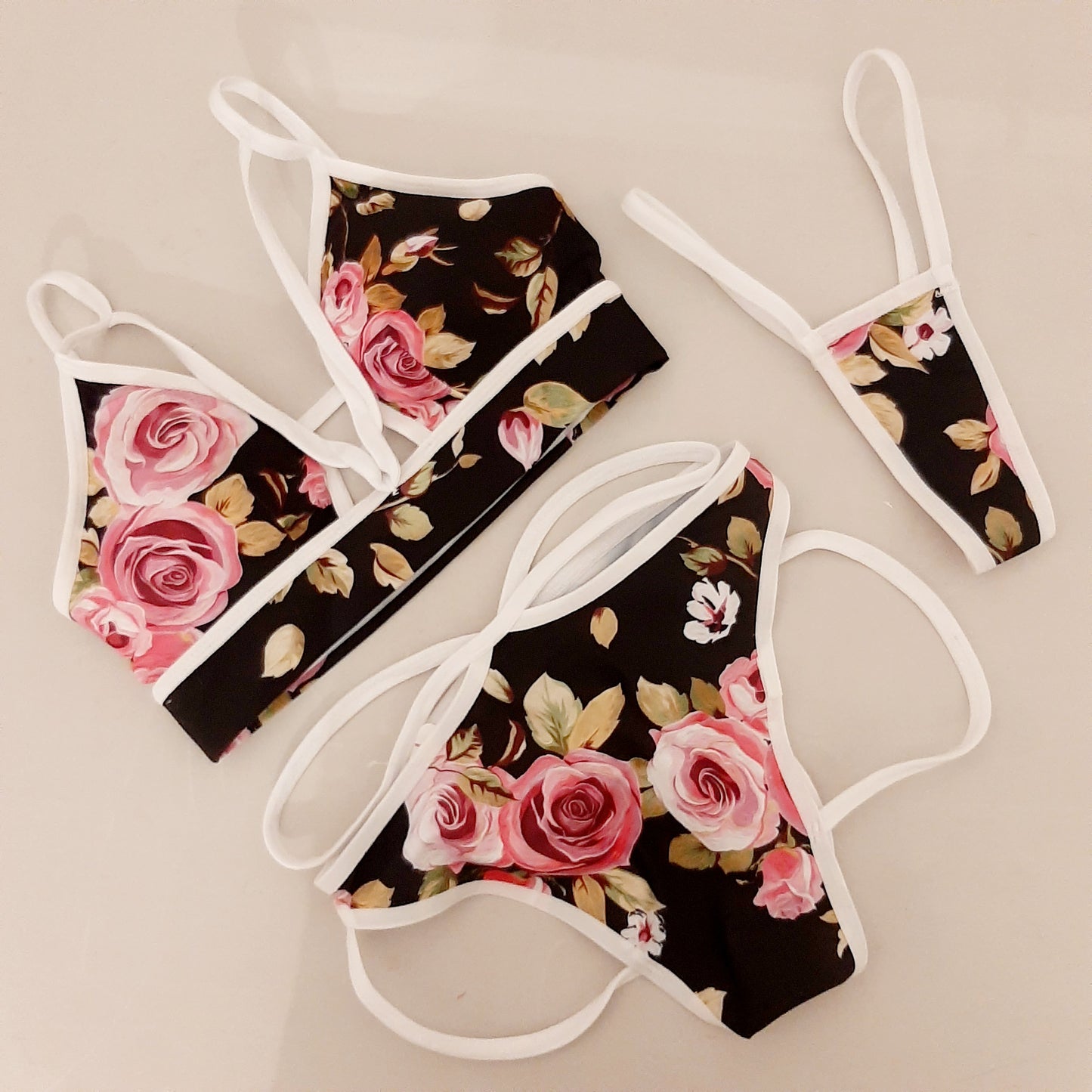 Slip flamingo string rose / bianco - Flamingo pole wear