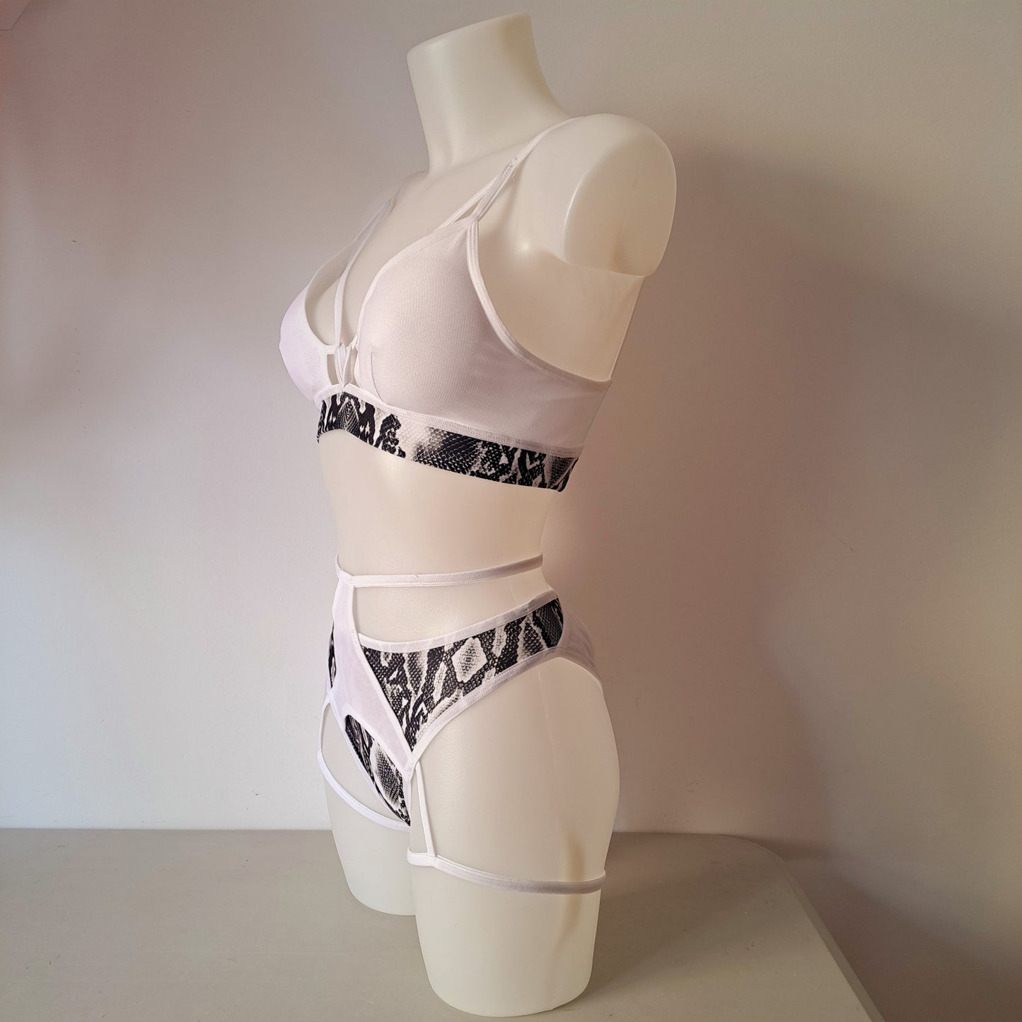 Completo monaco whet pitonato nero/bianco - Flamingo pole wear