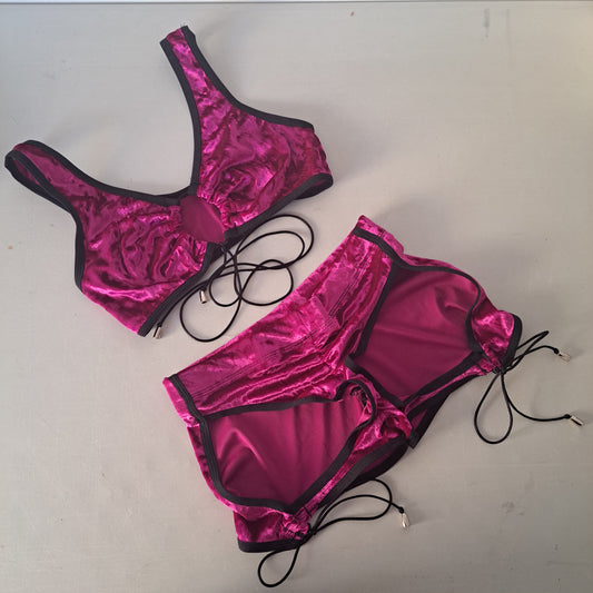 Slip erika velluto magenta