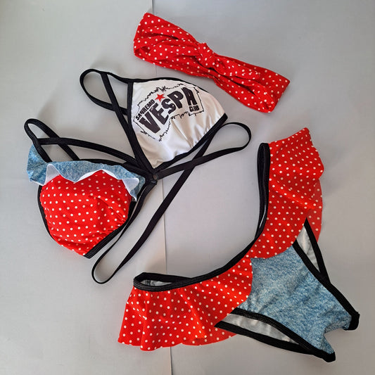 Completo Liv bikini volant vespa