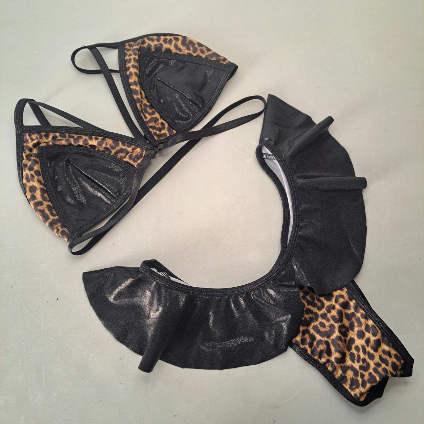 Completo liv patch bikini nero metal maculato (sample)