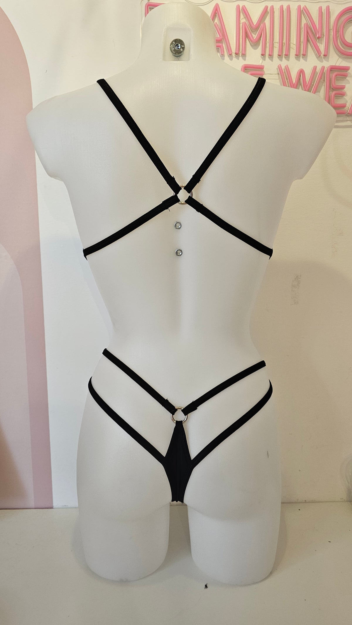 Body fake latex nero