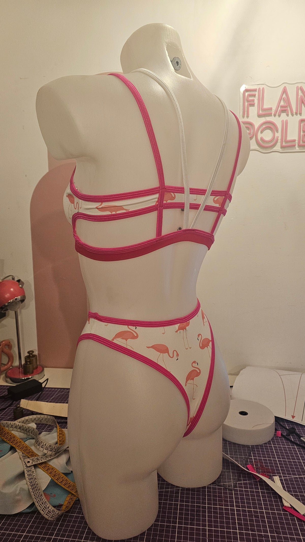 Top summer c/cintura flamingo w/fucsia