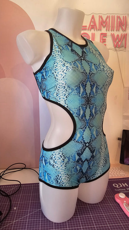 Body martina anaconda azzurro