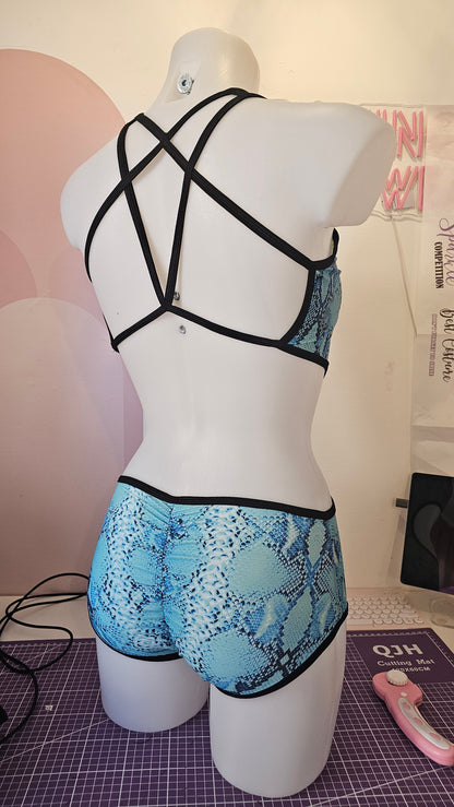 Body martina anaconda azzurro