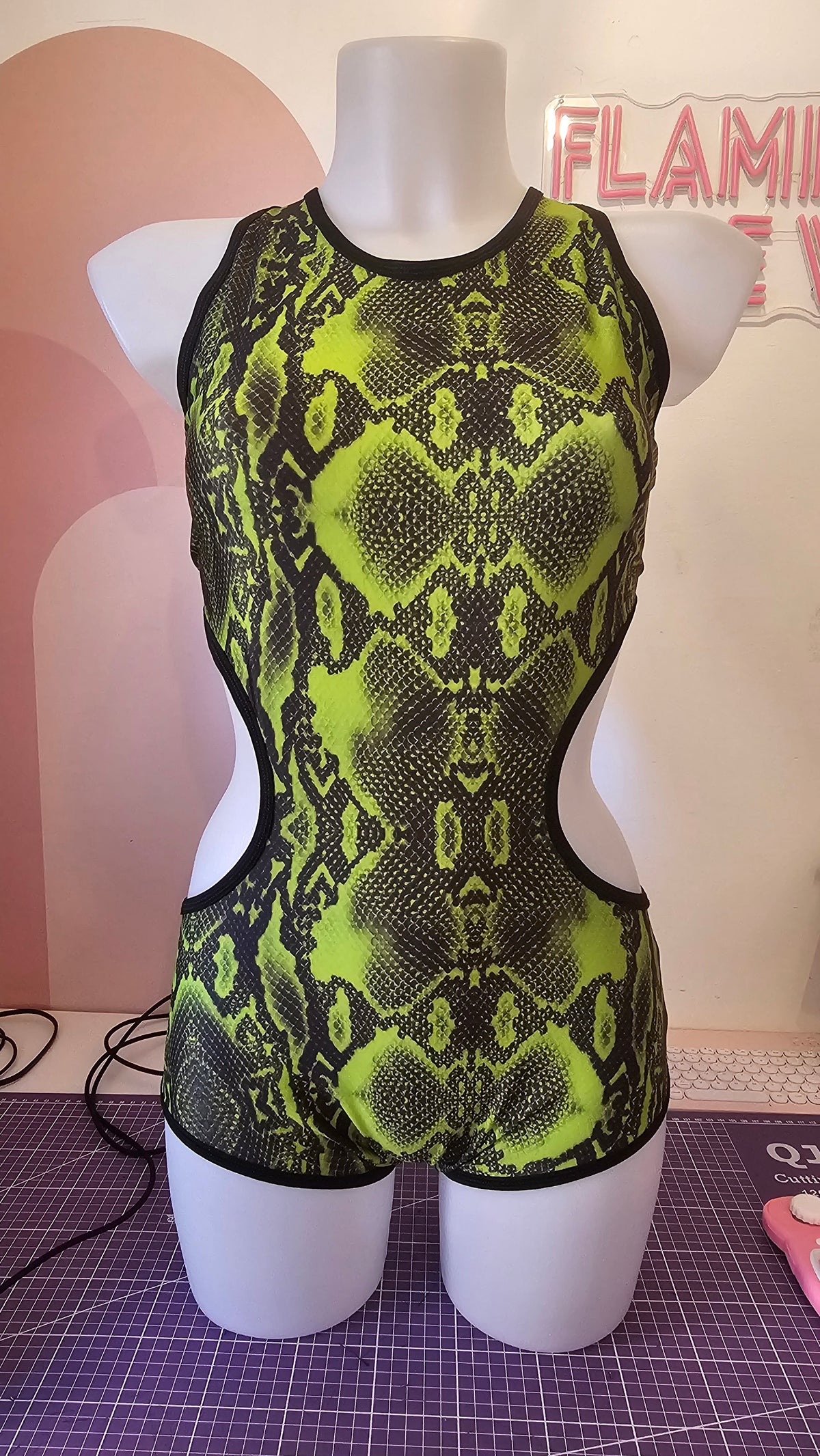 Body martina pitonato verde