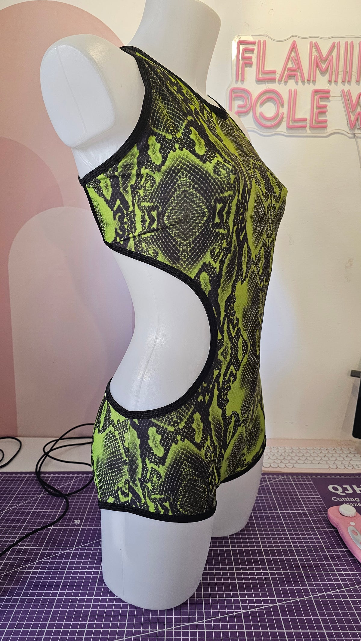 Body martina pitonato verde