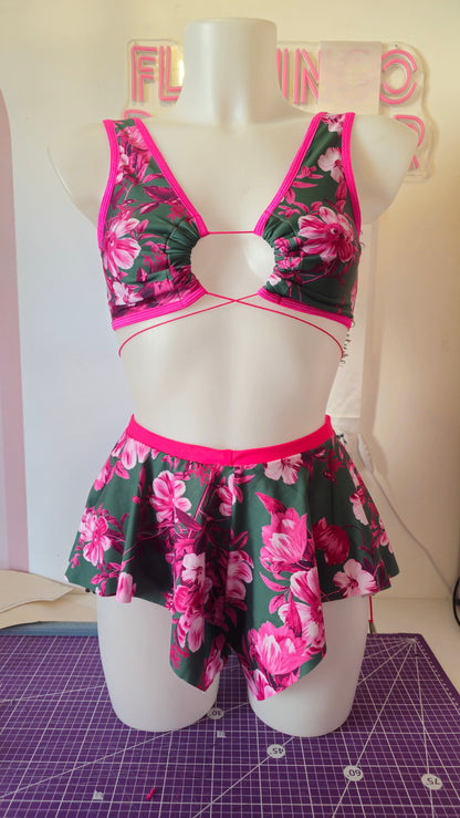 Slip shadowban elettra flower verde fucsia (sample)