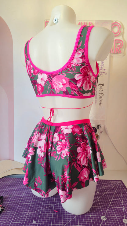 Slip shadowban elettra flower verde fucsia (sample)