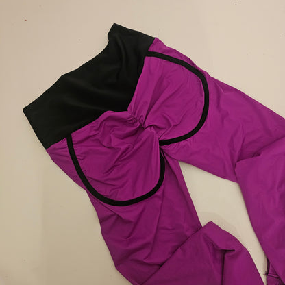 Leggins push up magenta nero