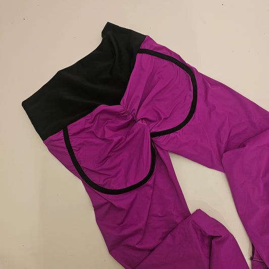 Leggins push up magenta nero