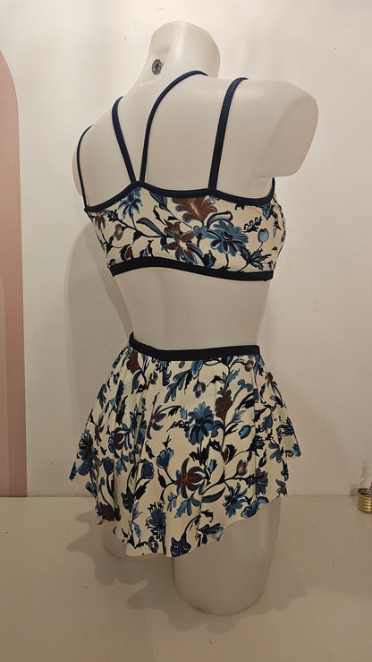 Slip shadowban vintage flower blu (sample)