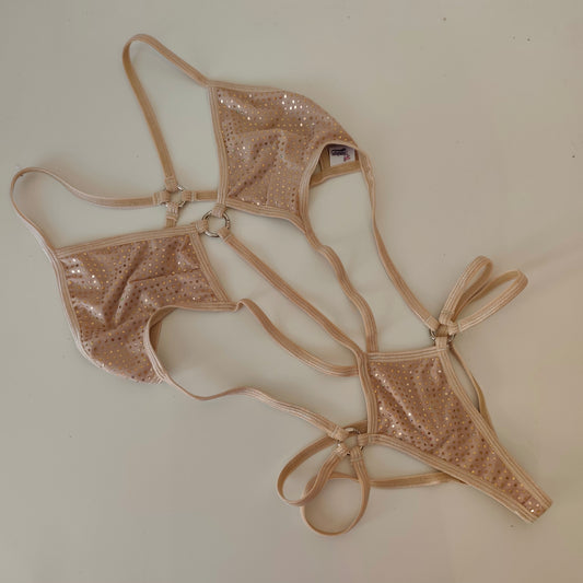 Body fake pailettes oro (sample)