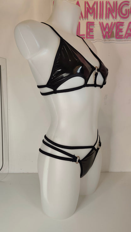Completo fake latex nero