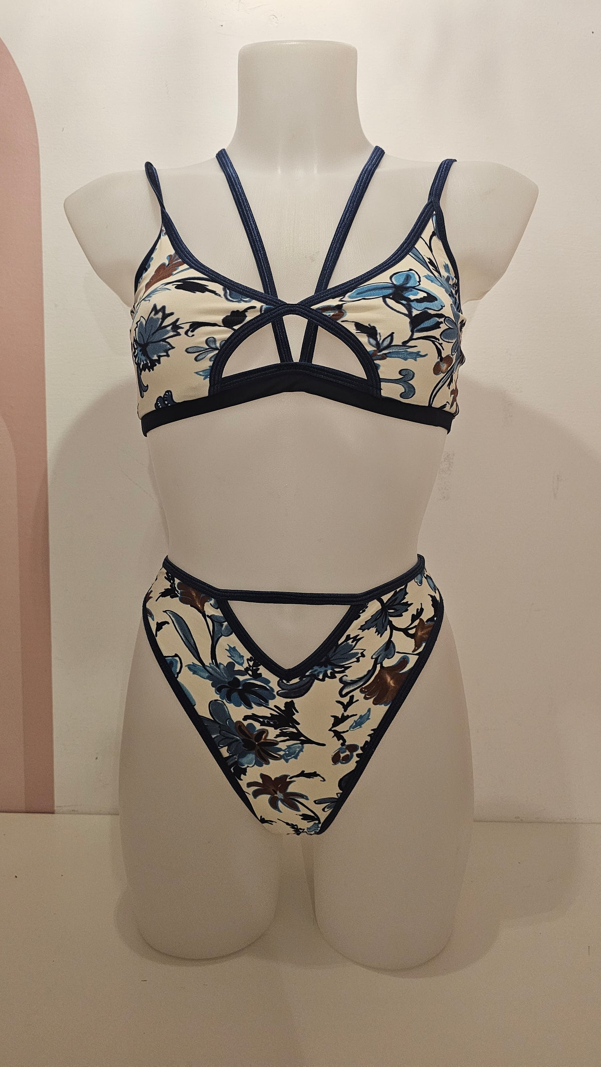 Completo telli vi vintage flower blu (sample)