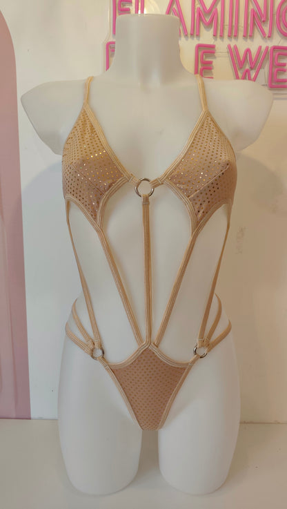 Body fake pailettes oro (sample)