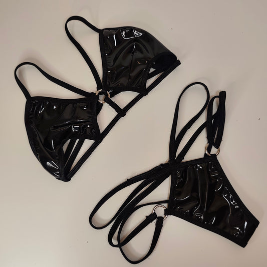 Completo fake latex nero