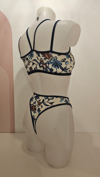 Completo telli vi vintage flower blu (sample)