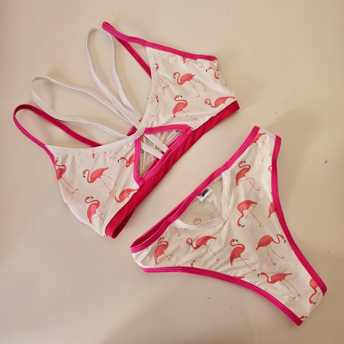Completo telli vi flamingo w bianco (sample)