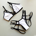 Completo roma harness bianco / nero