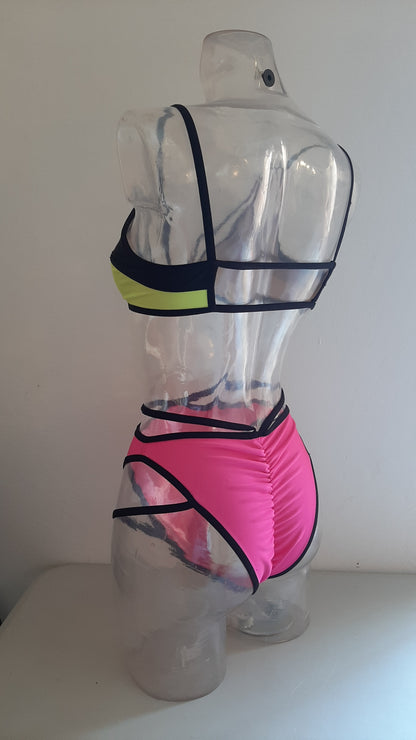 Completo high cut harness fluo/nero - Flamingo pole wear