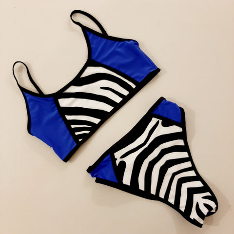 Completo jungle zebra bluette 076