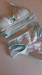 Completo eloisa cutout glitter pizzo azzurro