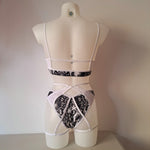 Completo monaco whet pitonato nero/bianco