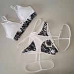 Completo monaco whet pitonato nero/bianco